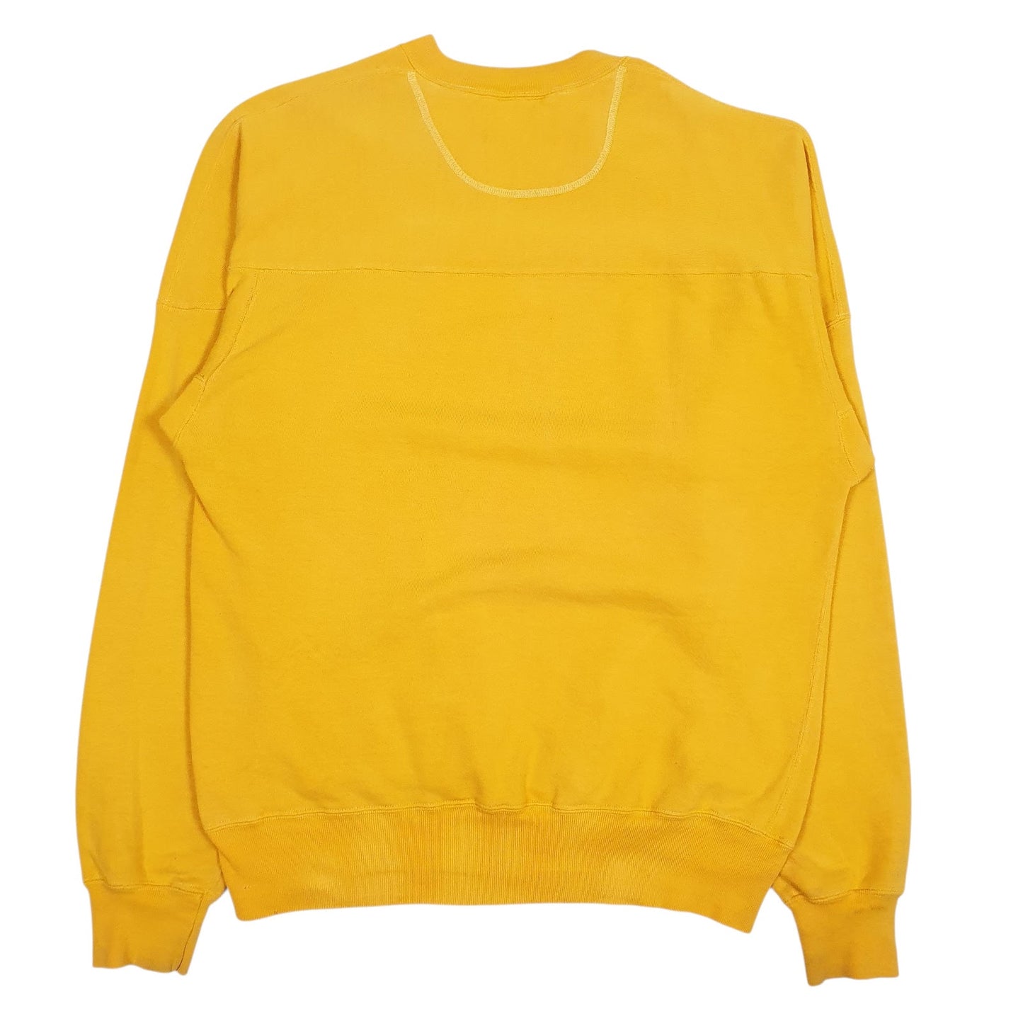 Mens Yellow Russel Athletic Vintage 90s Made In USA Crewneck Jumper