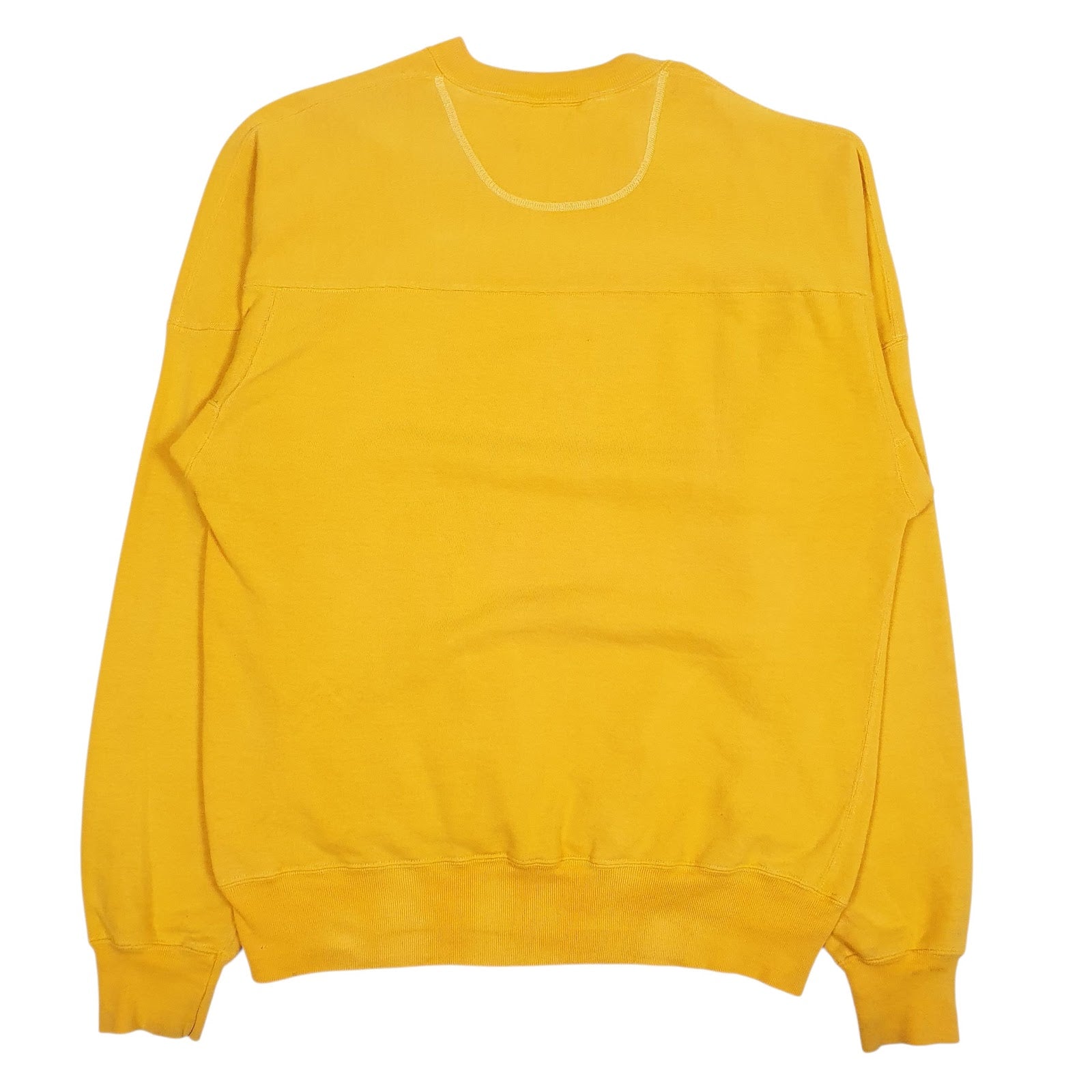 Mens Yellow Russel Athletic Vintage 90s Made In USA Crewneck Jumper