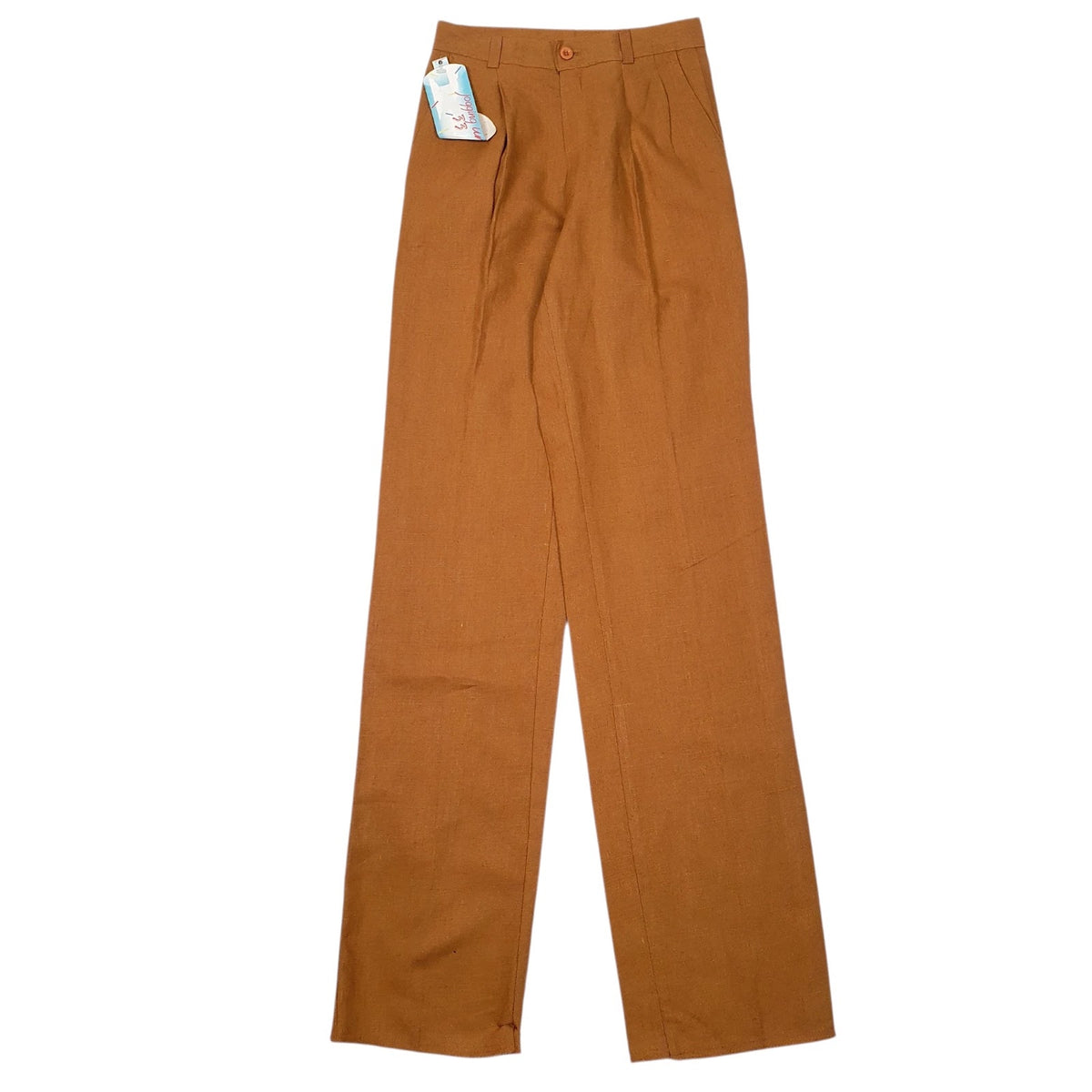 Womens Brown 33 Pleated Formal Trousers