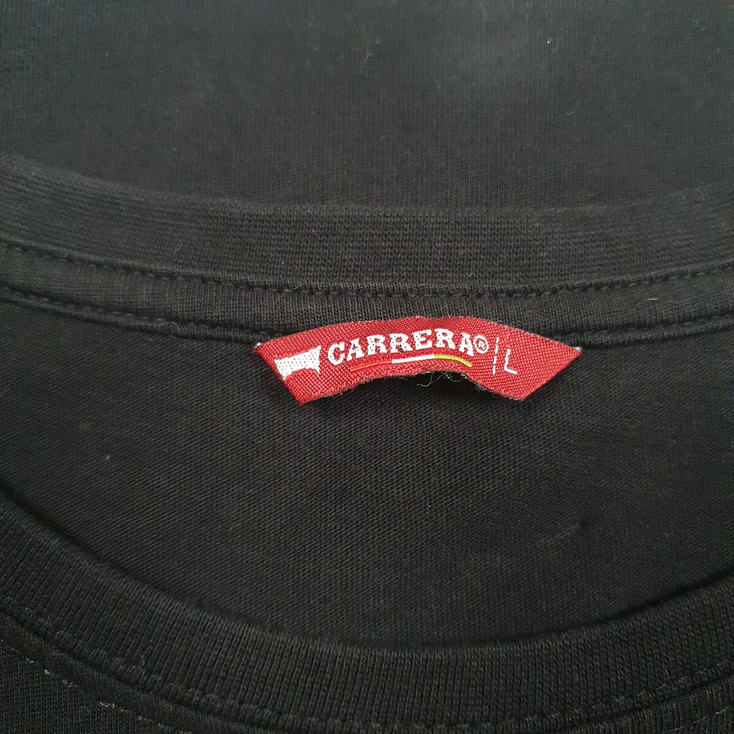 Mens Black Carrera Spellout  T Shirt