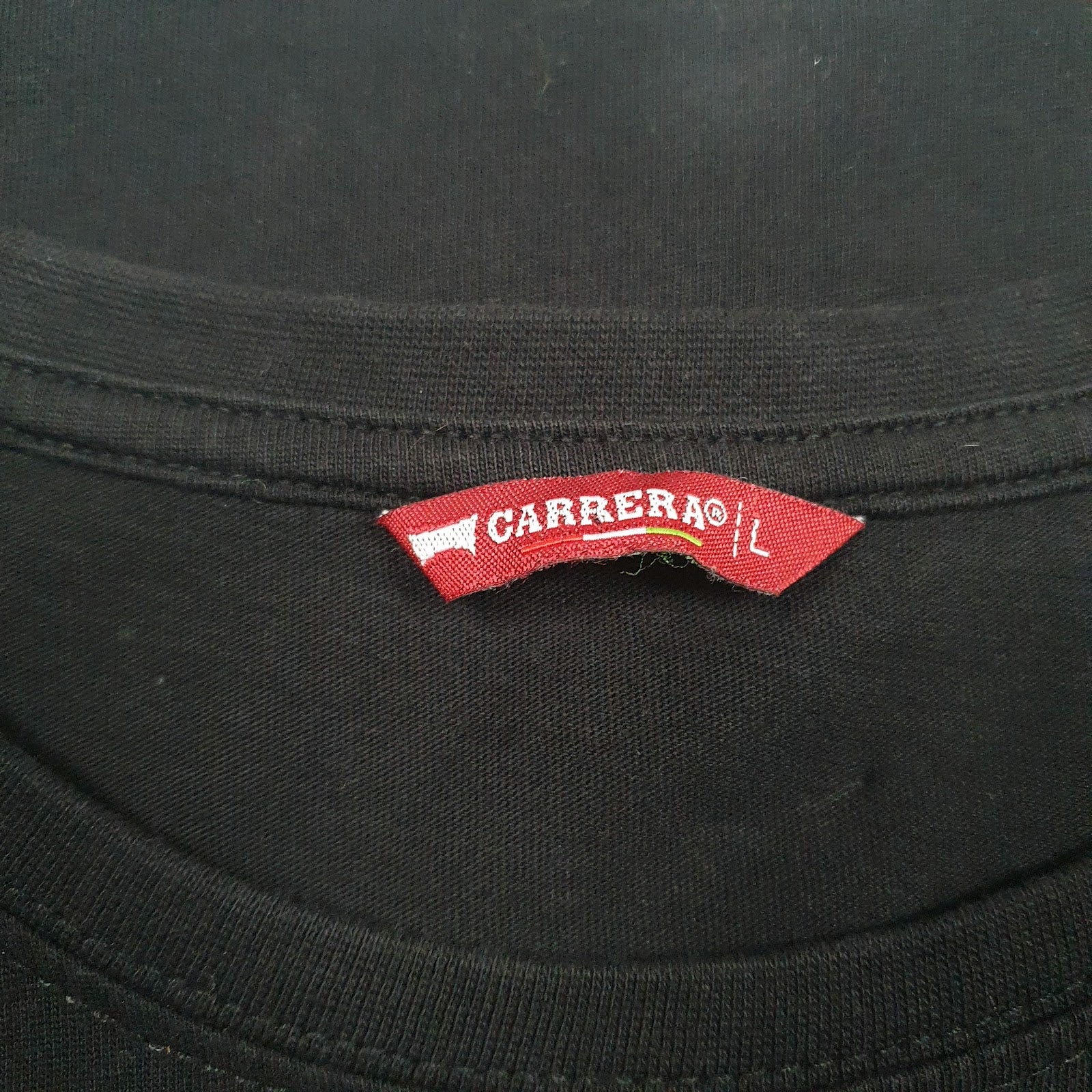 Mens Black Carrera Spellout  T Shirt