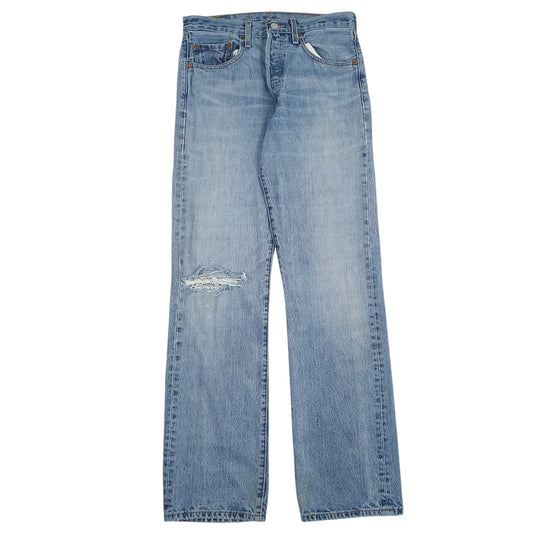 Mens Blue Levis Vintage 00s Distress 501 JeansW31 L34