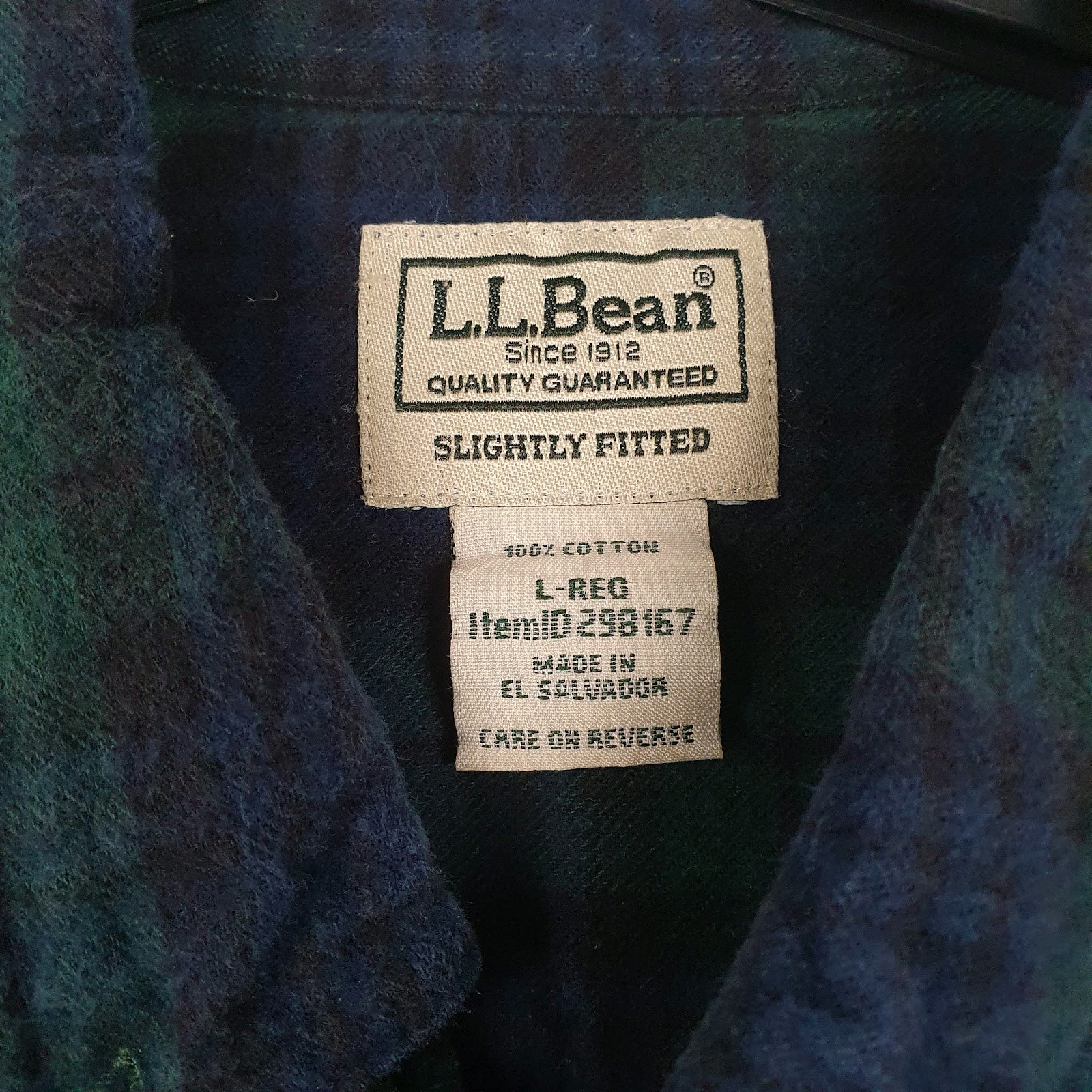 Mens Navy L.L.Bean Flannel  Shirt