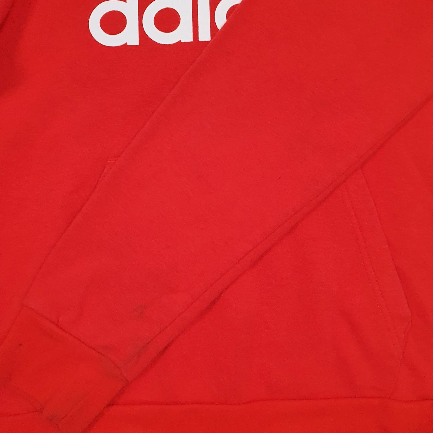 Womens Red Adidas Spellout Golf Hoodie Jumper