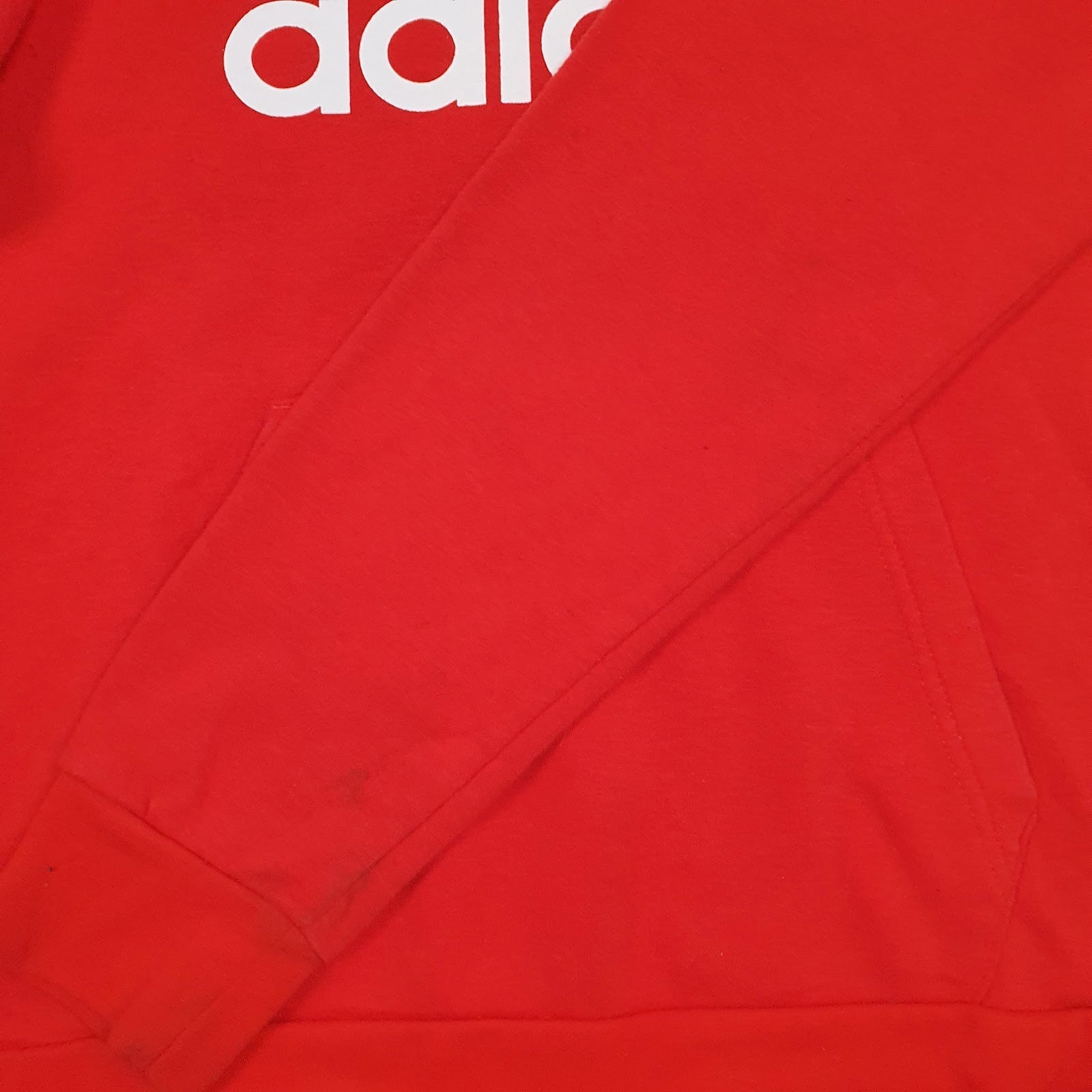 Womens Red Adidas Spellout Golf Hoodie Jumper