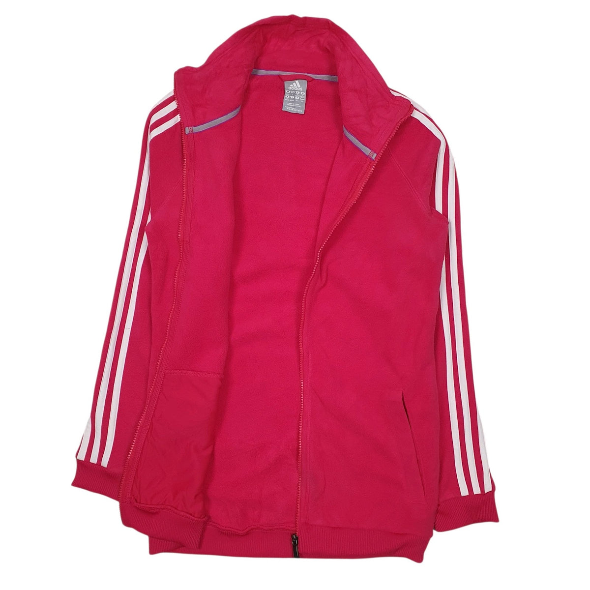 Womens Pink Adidas  Full Zip Jumper