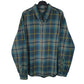 Mens Green Eddie Bauer Flannel Long Sleeve Shirt