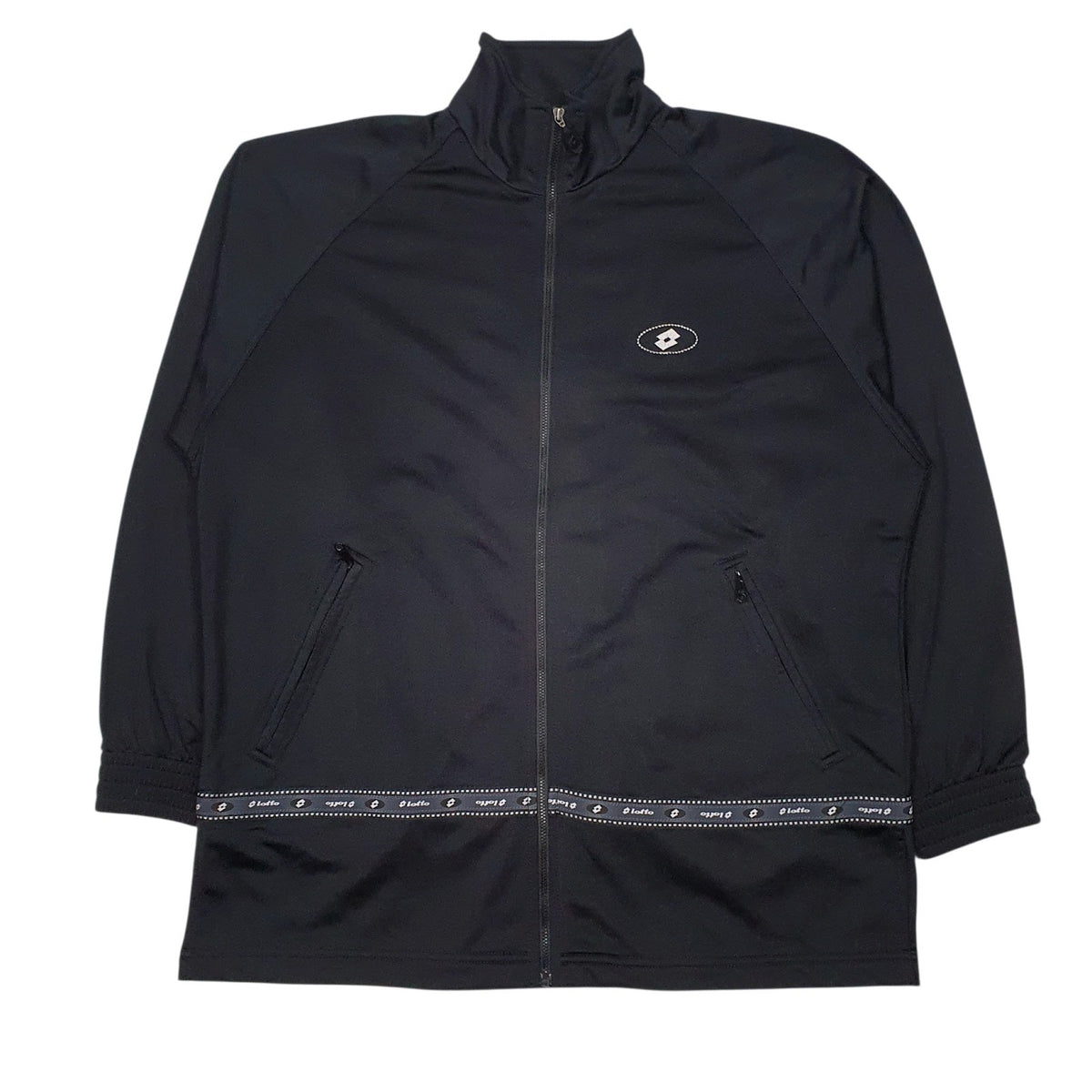 Mens Black Lotto  Full Zip Jumper