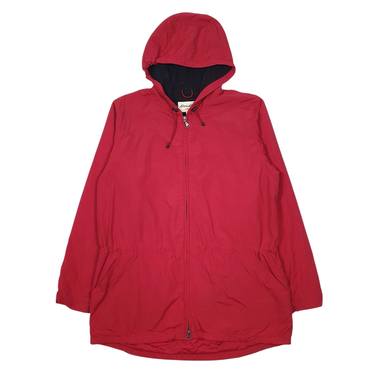 Mens Red Eddie Bauer Fleece Lined  Coat