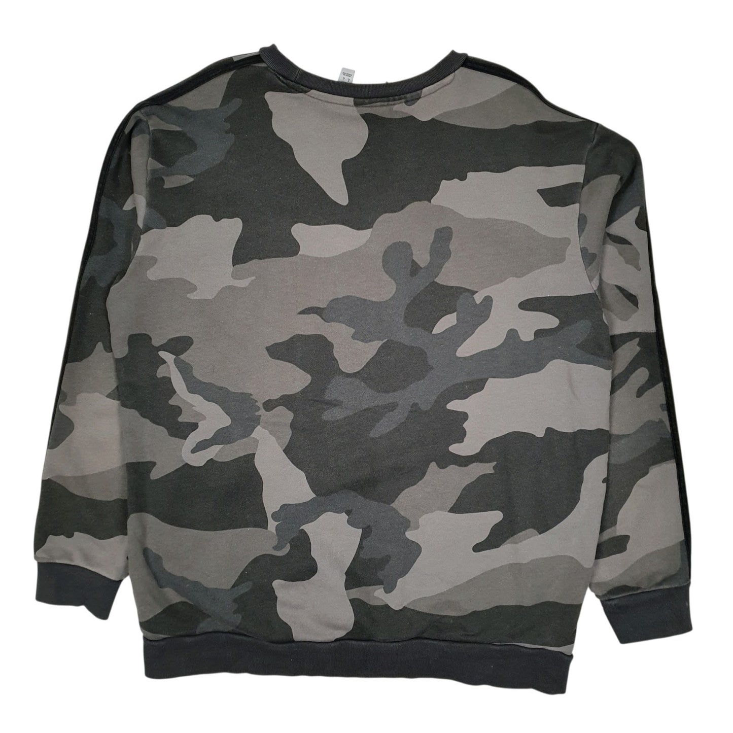 Mens Grey Adidas Camo Camouflage Crewneck Jumper