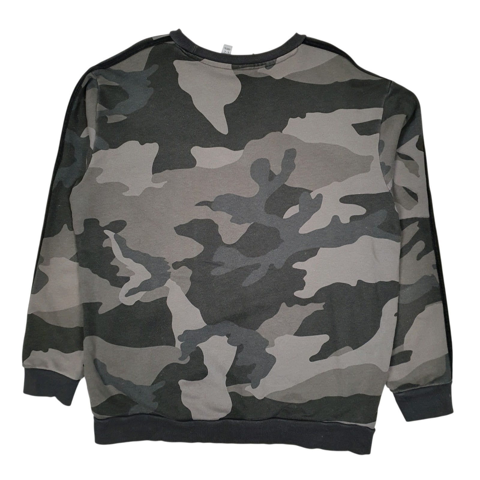 Mens Grey Adidas Camo Camouflage Crewneck Jumper