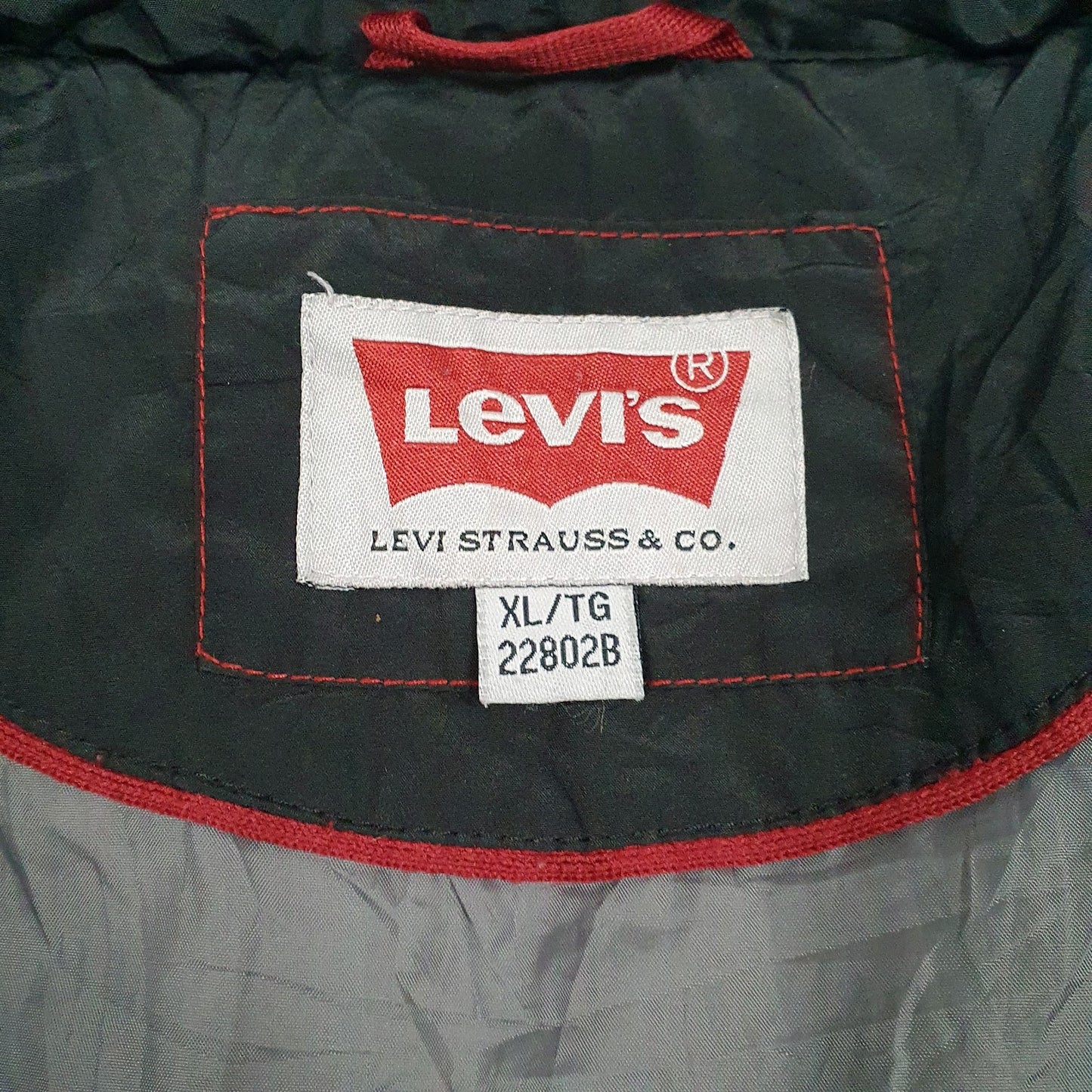 Mens Black Levis   Coat