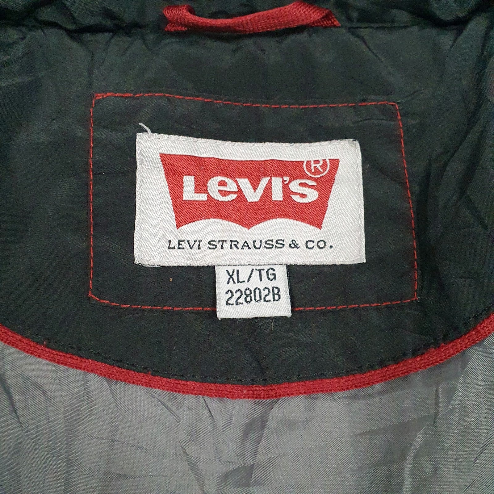 Mens Black Levis   Coat