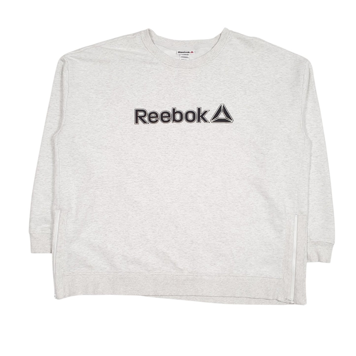 Mens Grey Reebok Spellout Crewneck Jumper