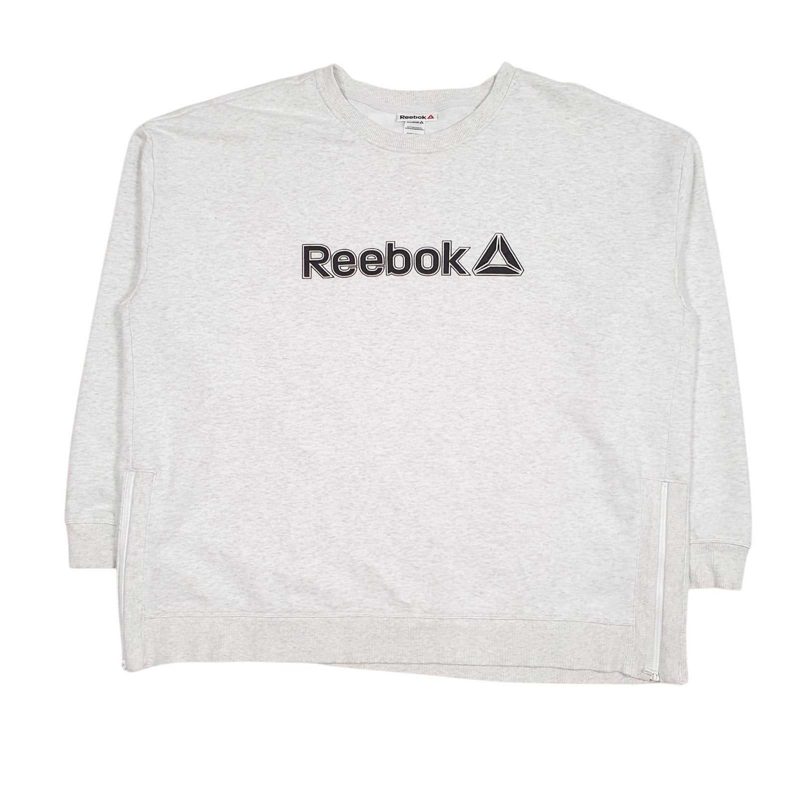 Mens Grey Reebok Spellout Crewneck Jumper