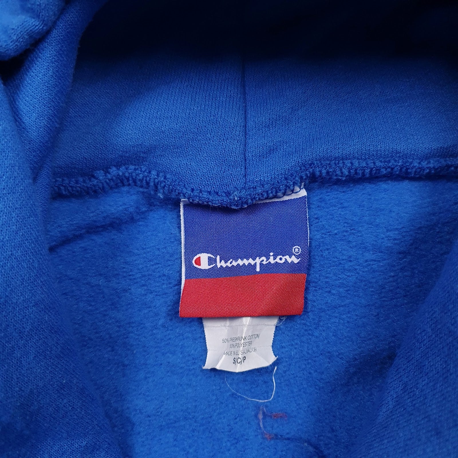 Mens Blue Champion  Hoodie Jumper