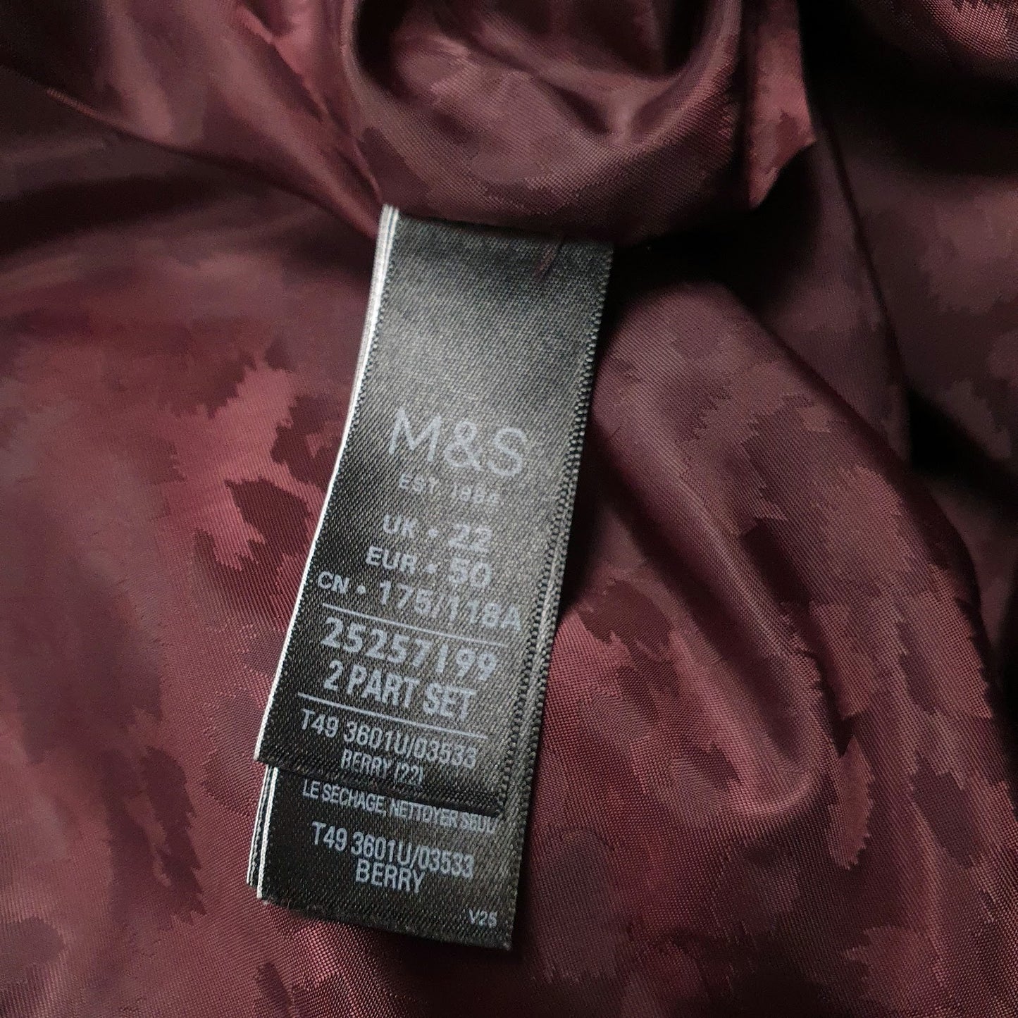 Womens Burgundy M&S Per Una  Coat