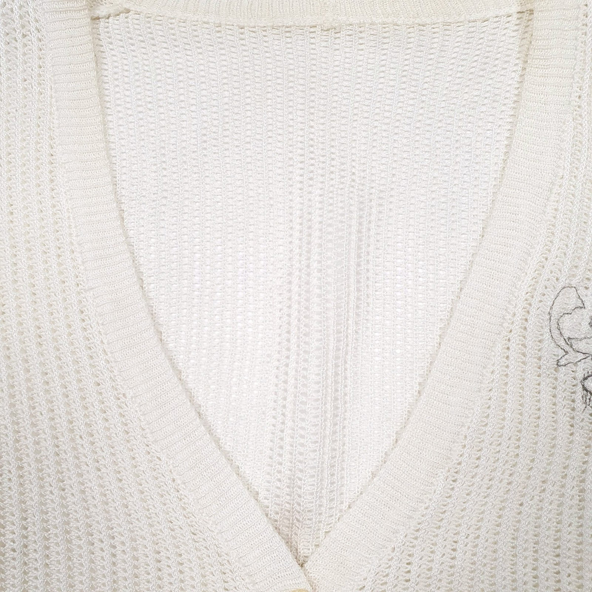 Womens Cream Unbranded Knit Cardigan Jumper