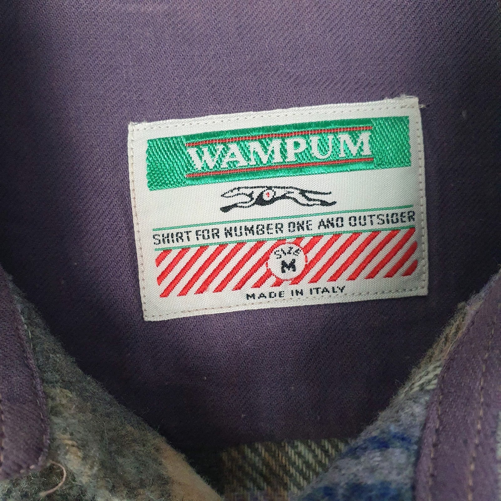 Mens Purple Wampum Vintage Made In Italy  Shirt