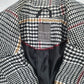 Womens Grey Primark Longline Formal Houndstooth Dogtooth  Coat