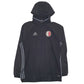 Mens Black Adidas Hooded Climawarm Fredericksburg Football Club Quarter Zip Jumper