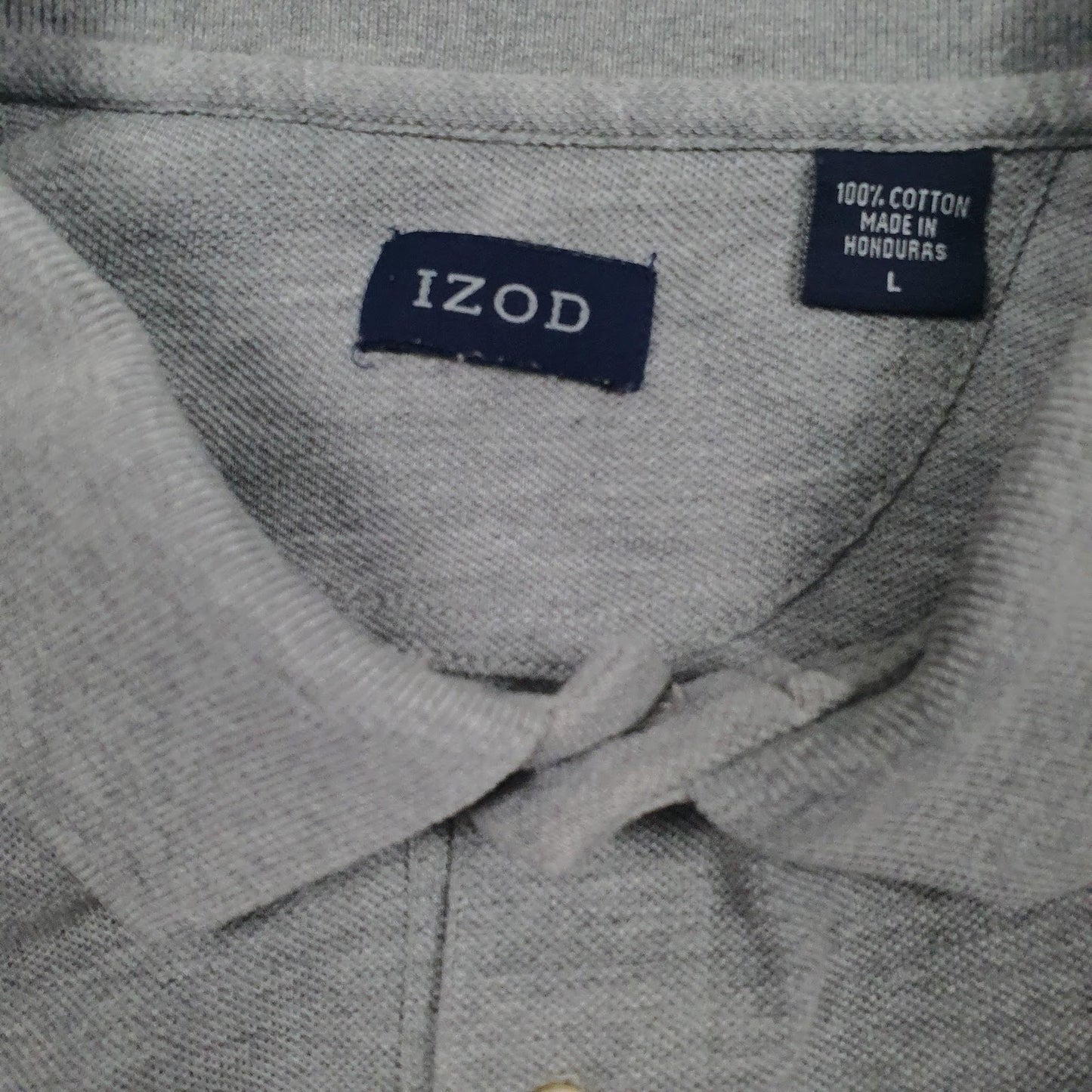 Mens Grey Izod   Polo Shirt