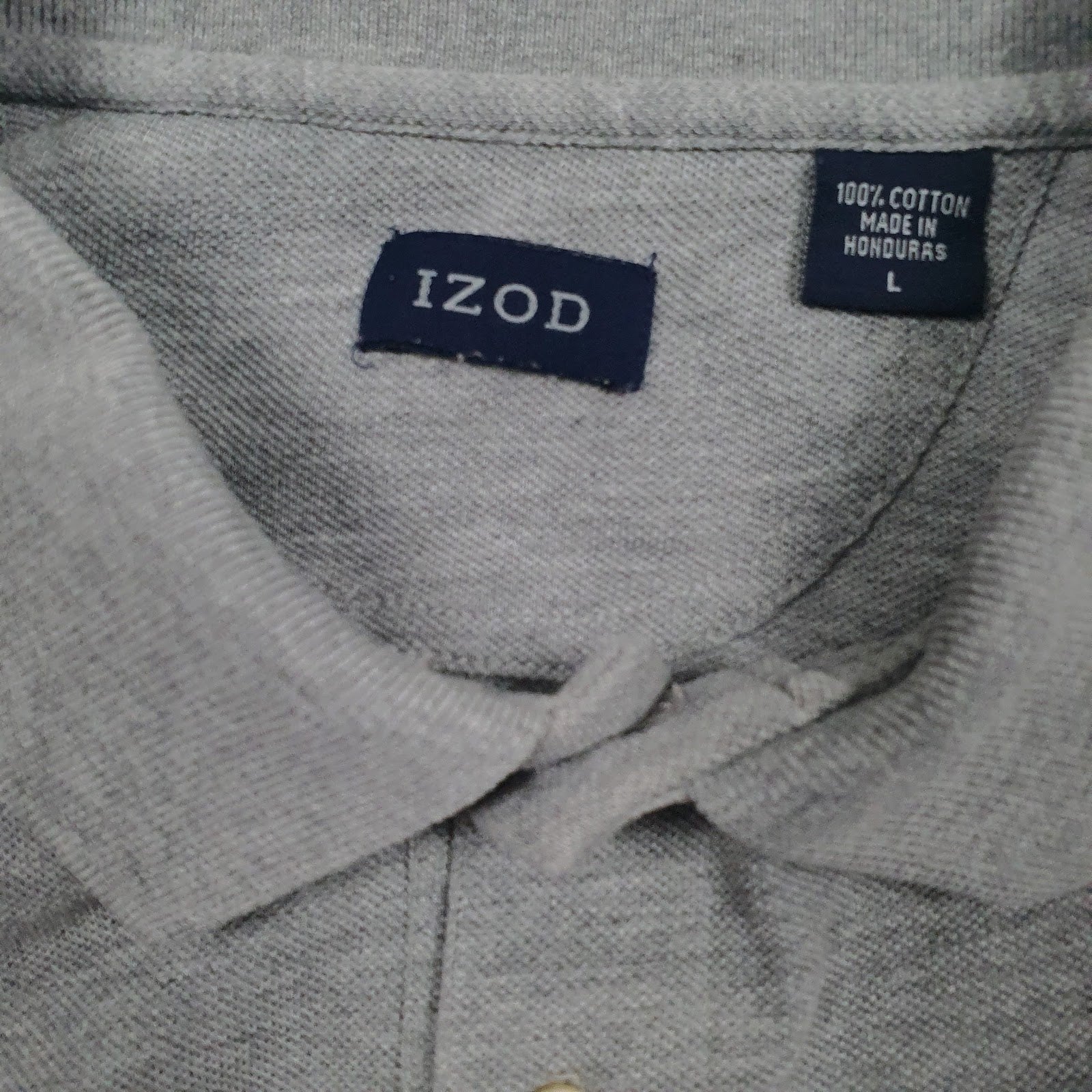 Mens Grey Izod   Polo Shirt