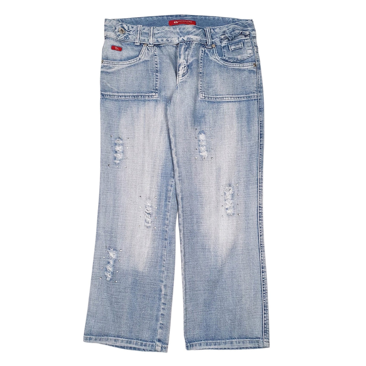 Womens Blue Power Miss Distressed Casual JeansW30 L25