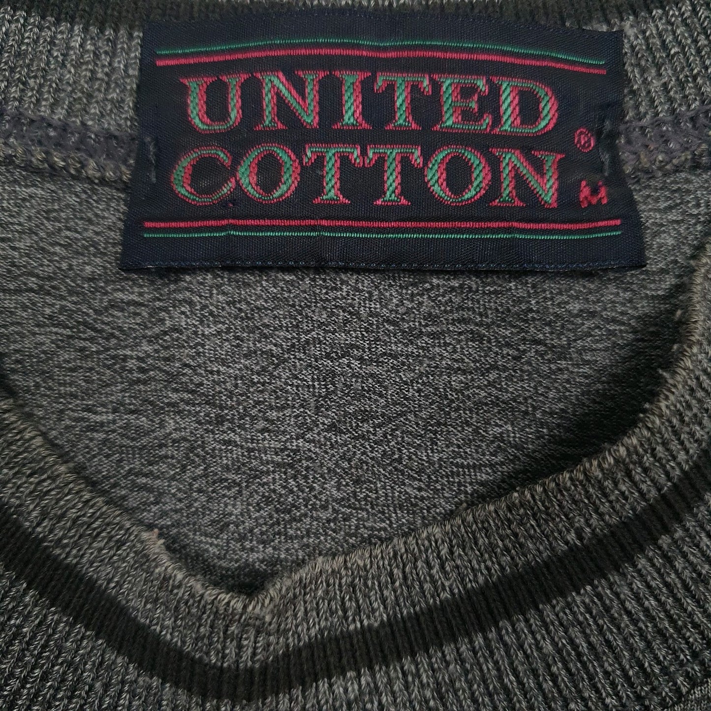 Mens Grey United Cotton Spellout  T Shirt