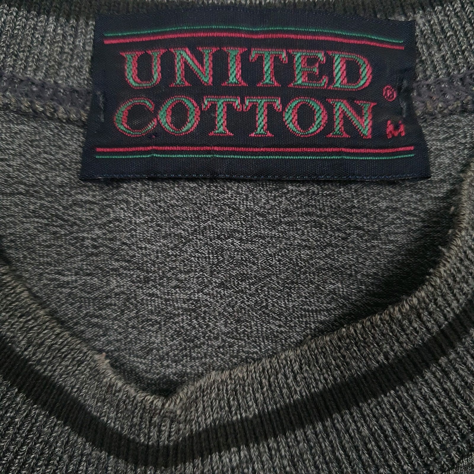 Mens Grey United Cotton Spellout  T Shirt