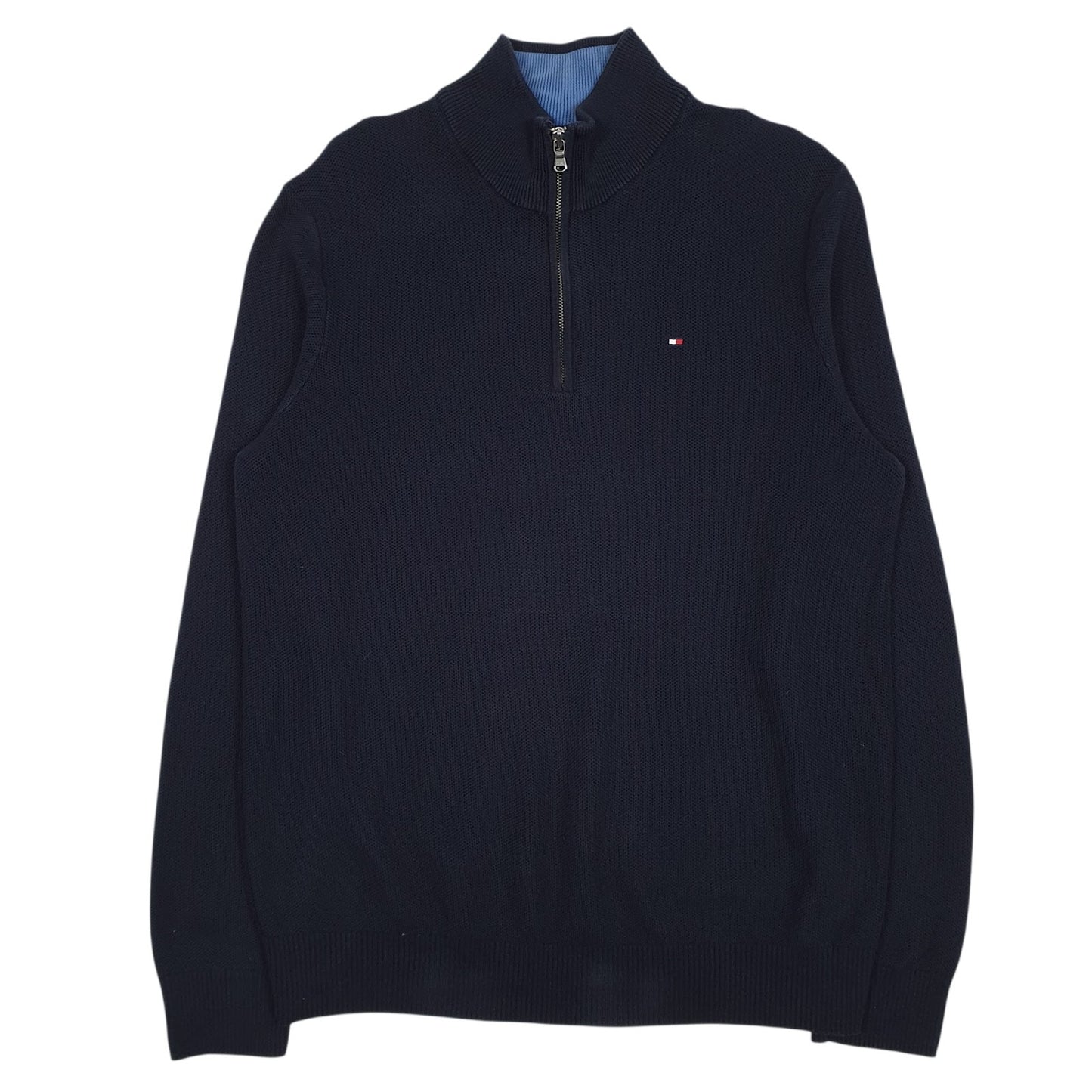 Mens Navy Tommy Hilfiger  Quarter Zip Jumper
