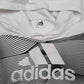 Womens White Adidas  Hoodie Jumper