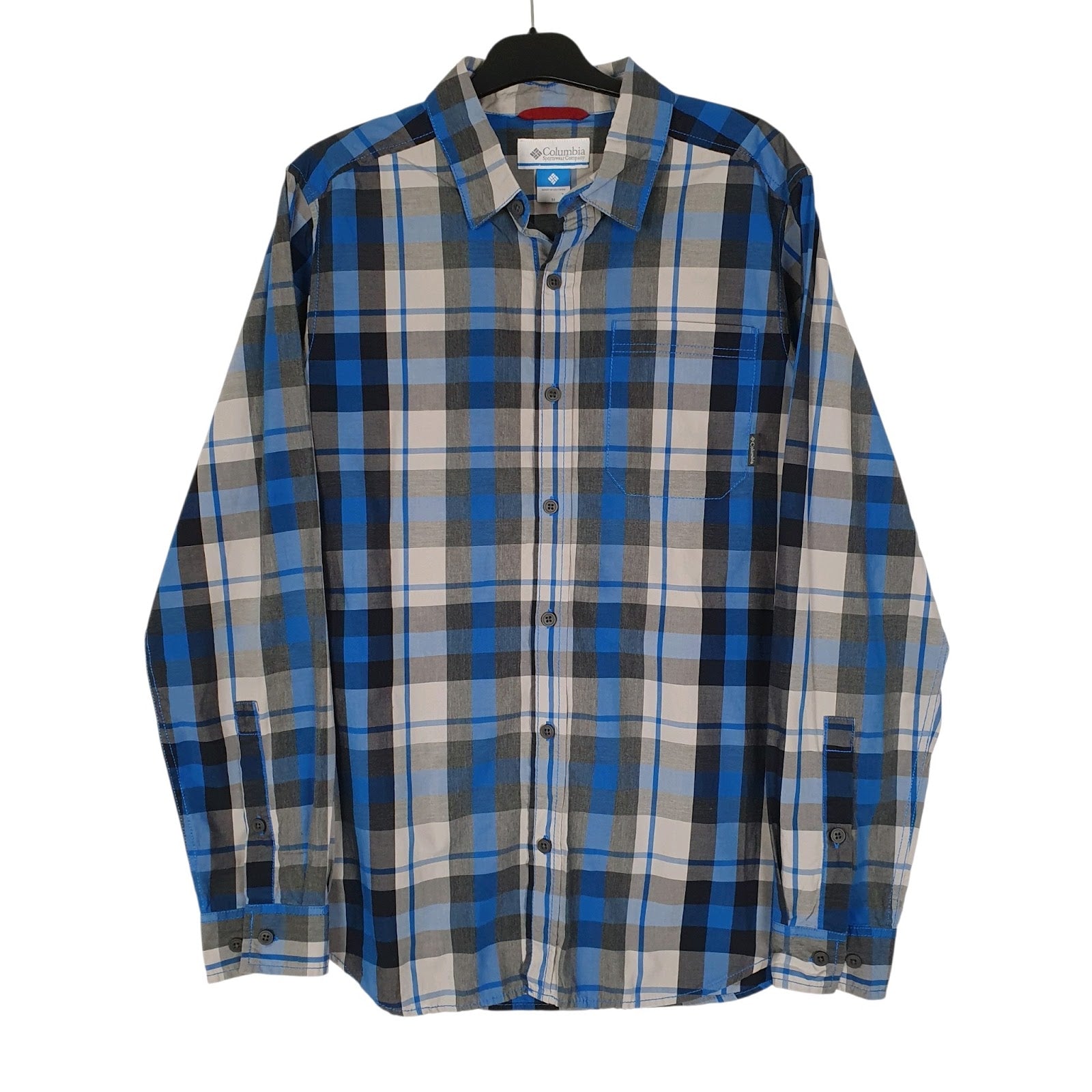 Mens Blue Columbia Sportswear Company  Long Sleeve Shirt