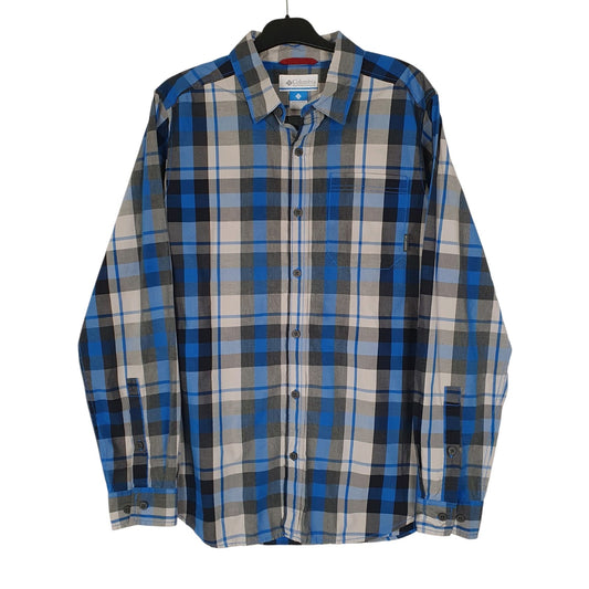 Mens Blue Columbia Sportswear Company  Long Sleeve Shirt