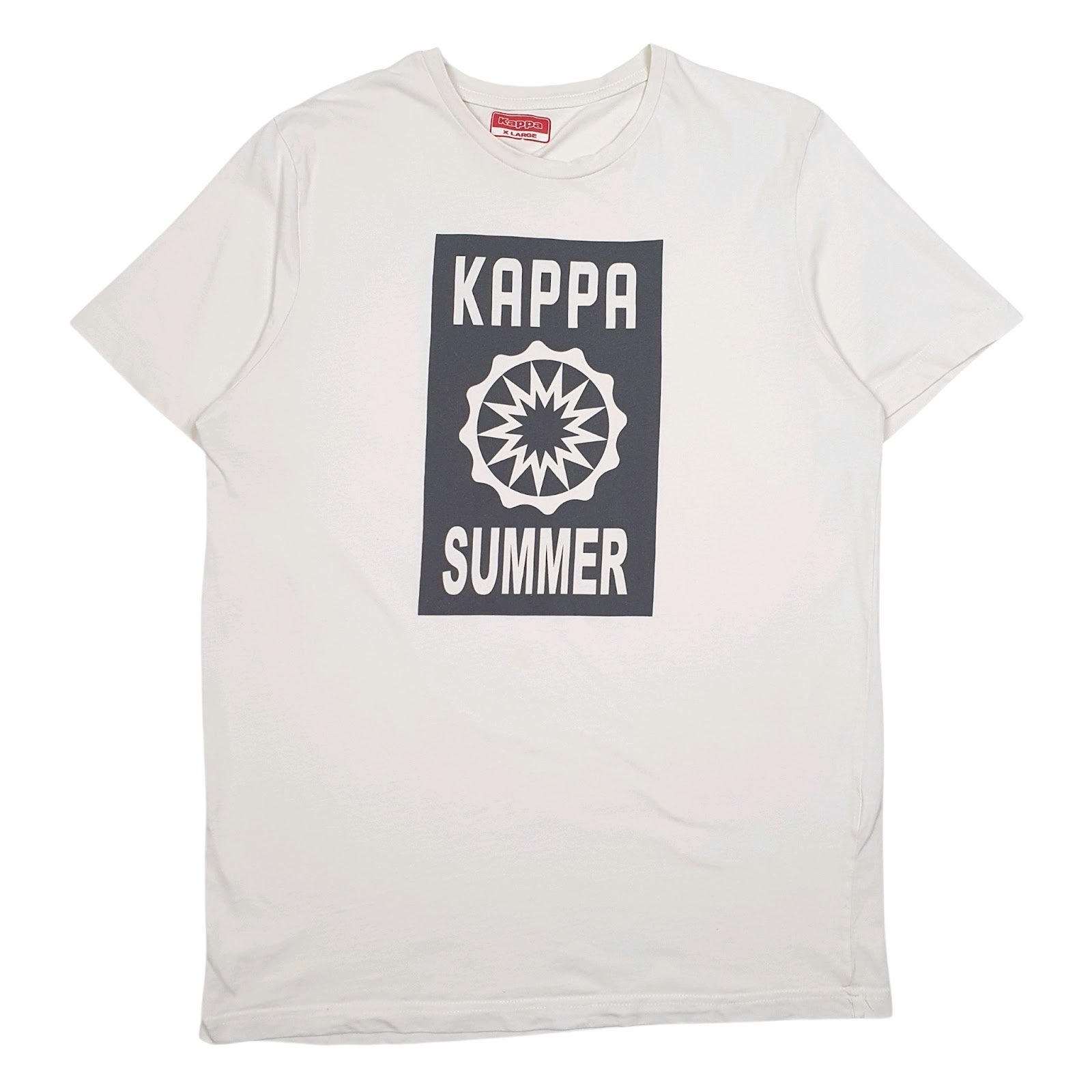 Mens White Kappa  Short Sleeve T Shirt