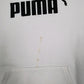 Mens White Puma  Hoodie Jumper
