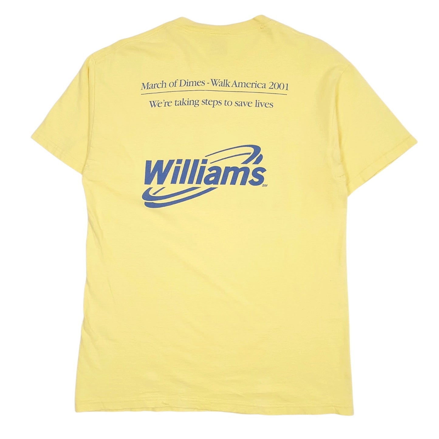 Mens Yellow Hanes Vintage 00s  T Shirt