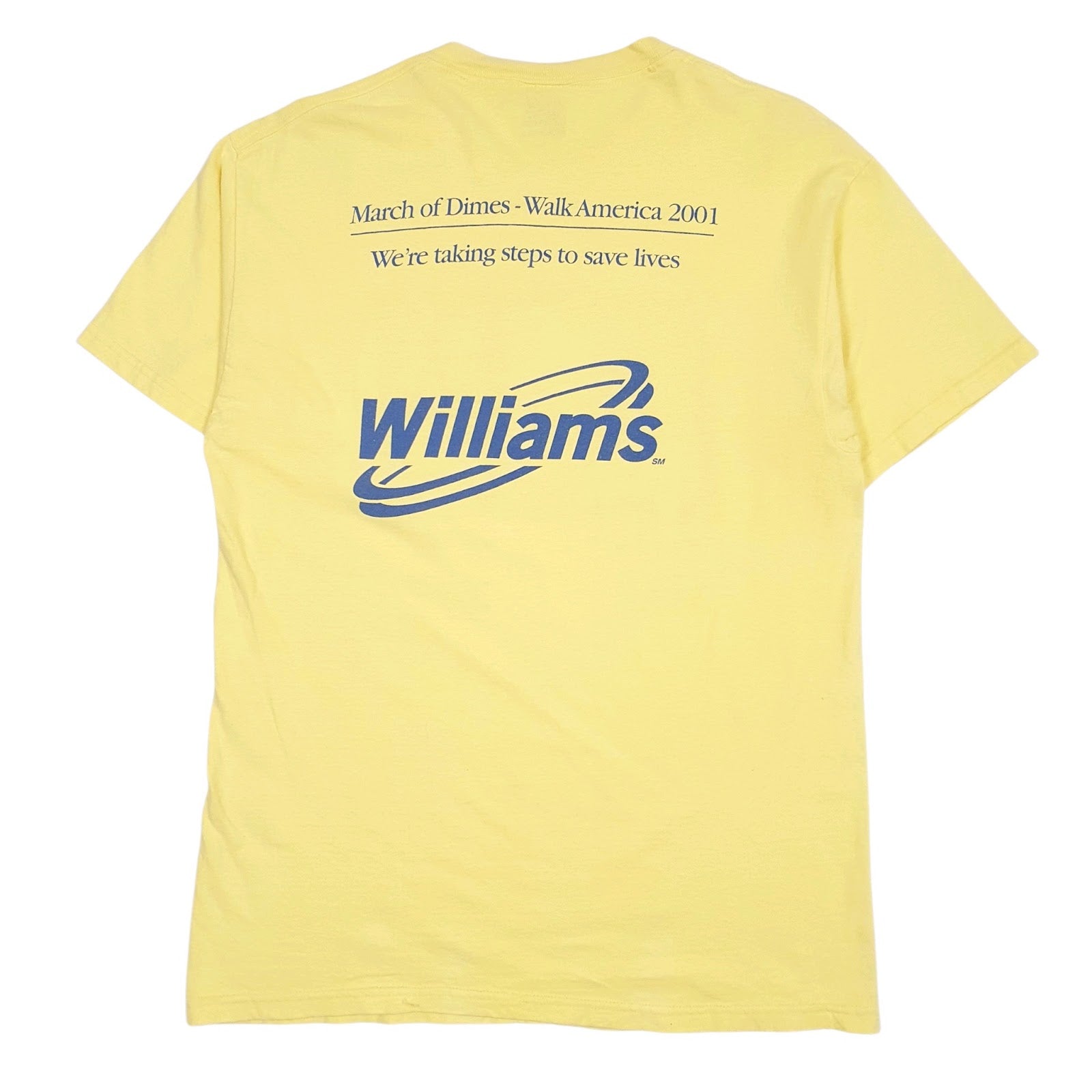 Mens Yellow Hanes Vintage 00s  T Shirt