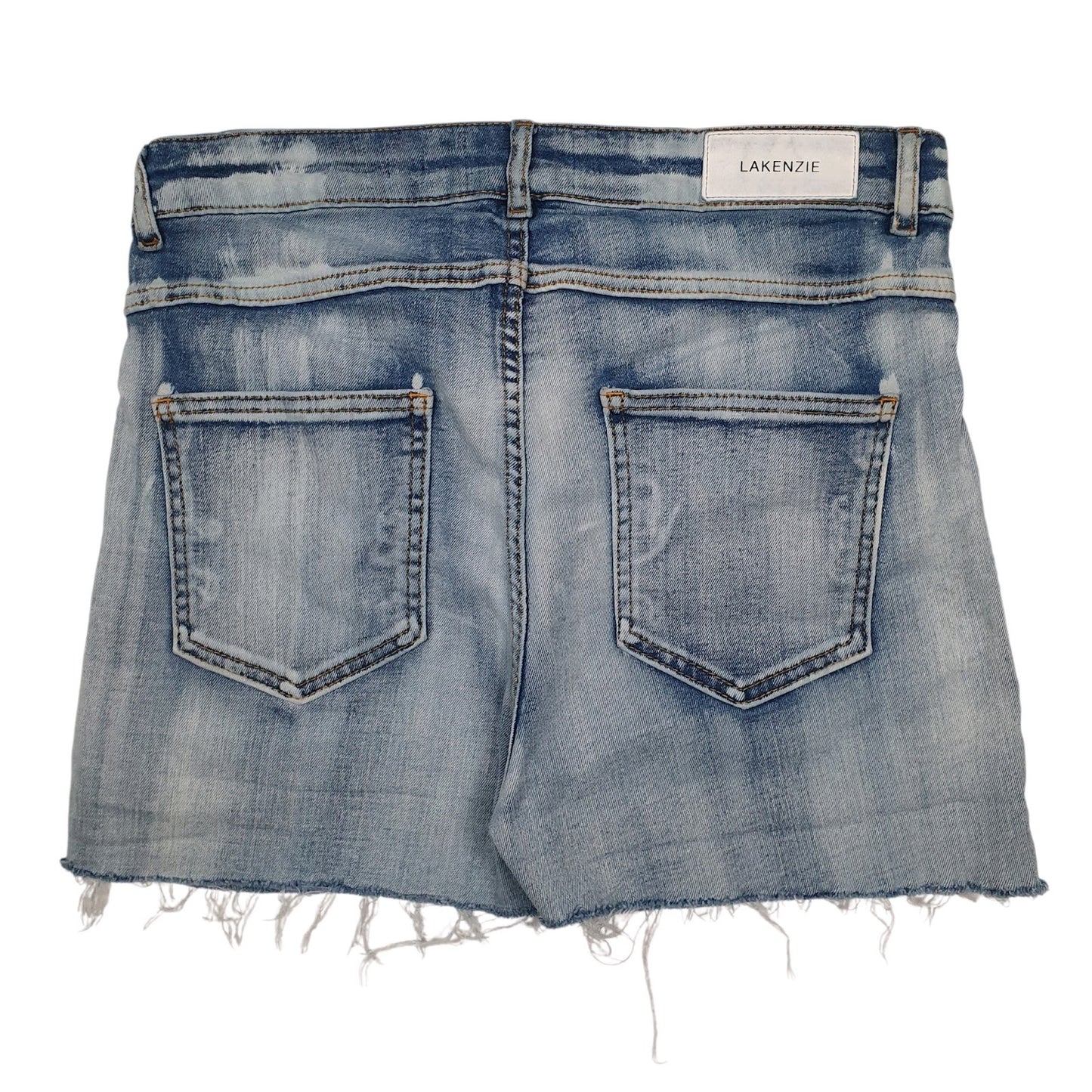 Womens Blue Lakenzie Distressed  Shorts