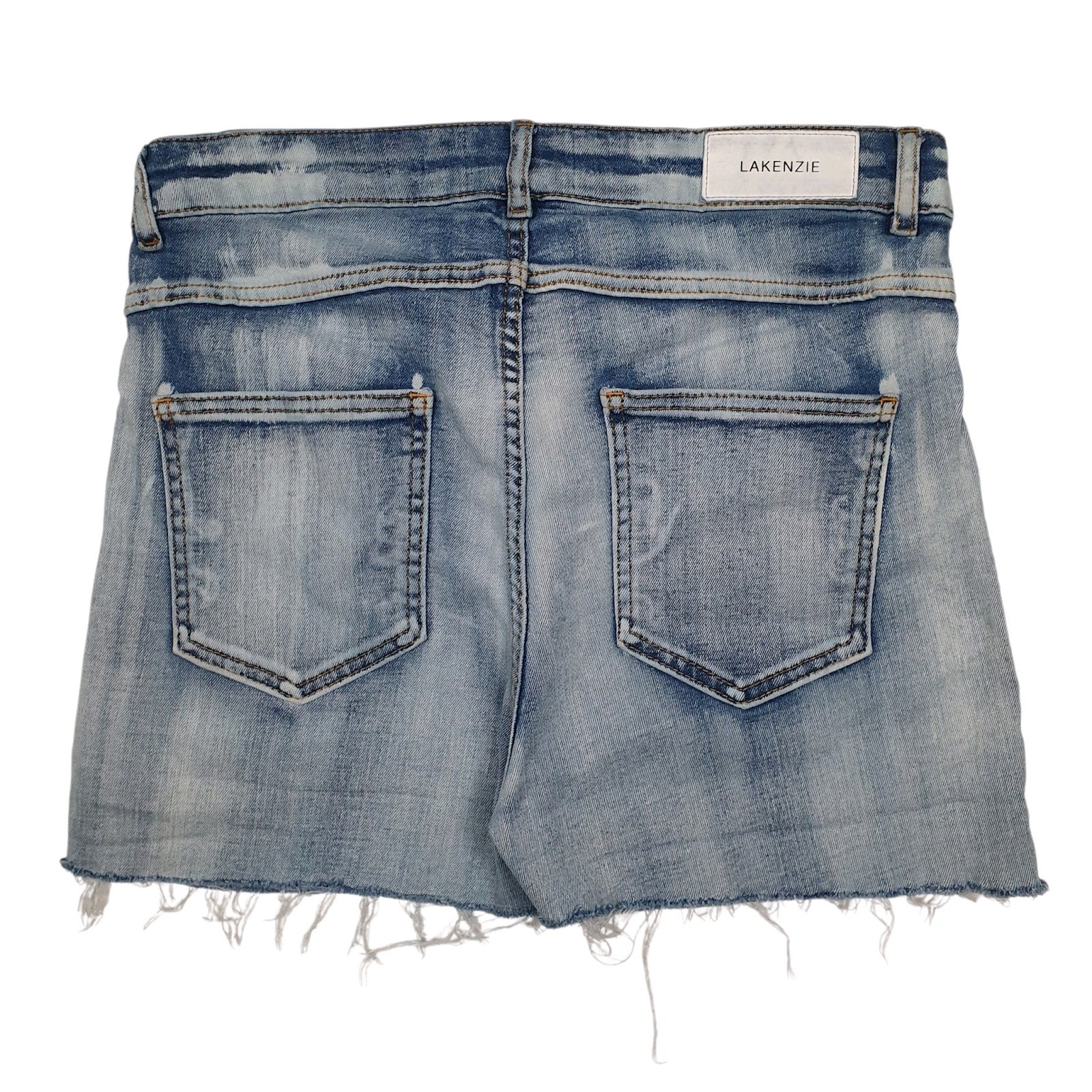 Womens Blue Lakenzie Distressed  Shorts