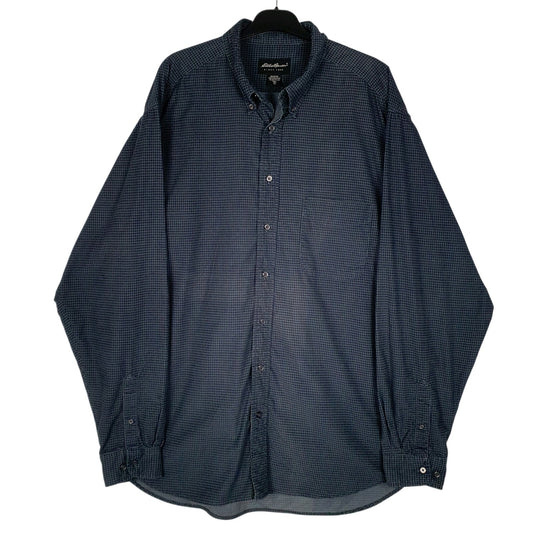 Mens Blue Eddie Bauer Flannel Long Sleeve Shirt