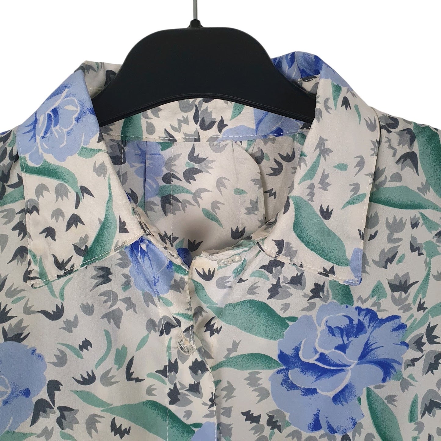 Womens Blue Unbranded Floral  Shirt