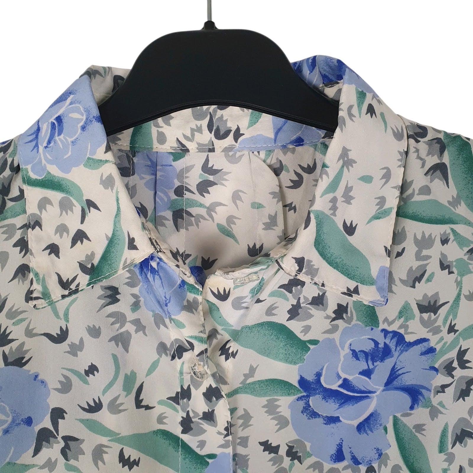 Womens Blue Unbranded Floral  Shirt