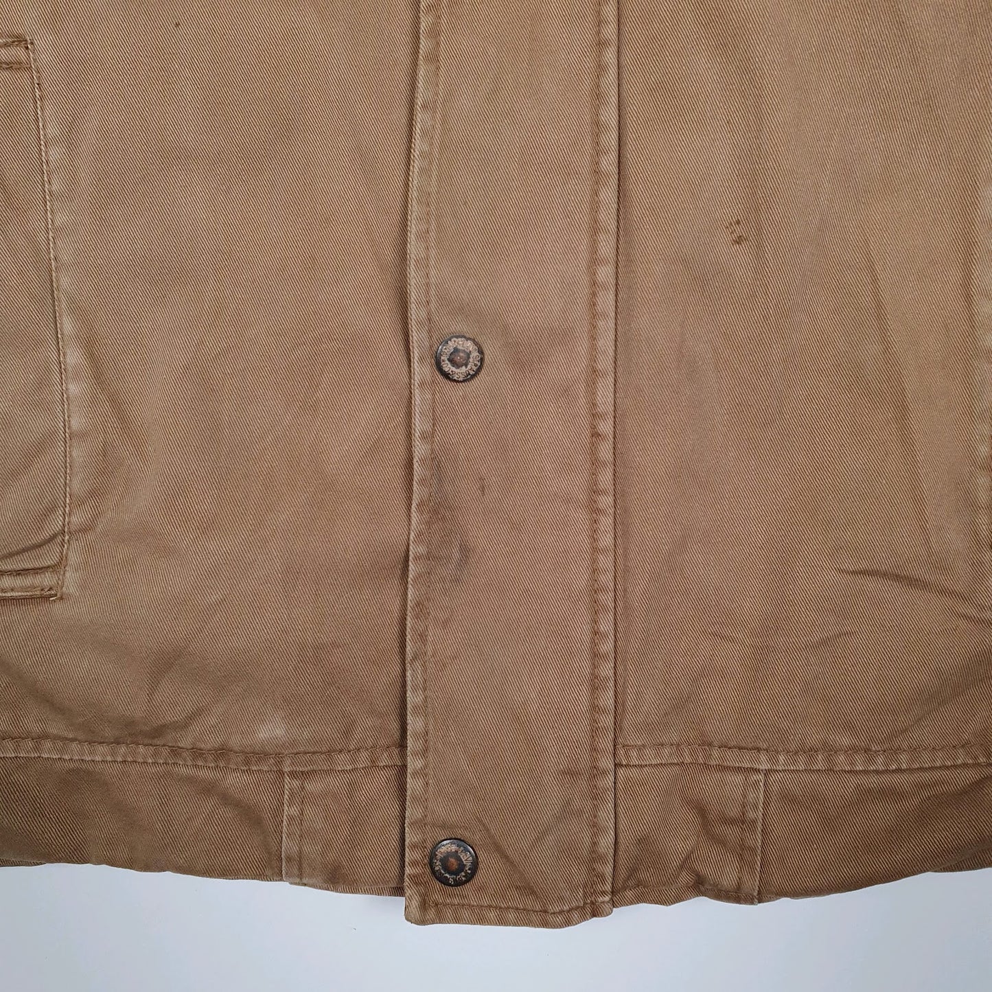 Mens Beige Levis Padded Windbreaker Hoodie Coat