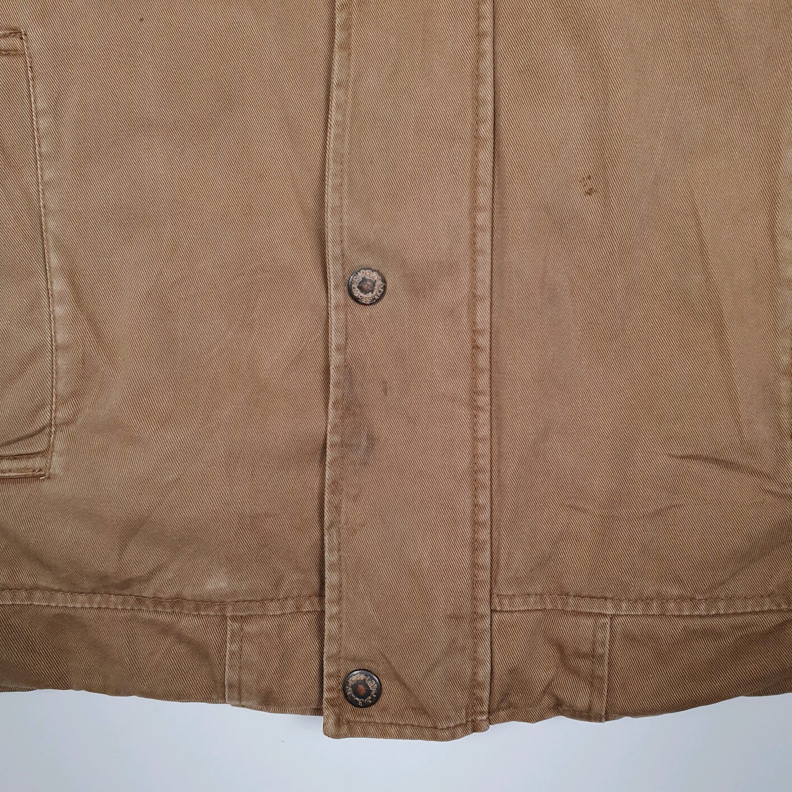 Mens Beige Levis Padded Windbreaker Hoodie Coat