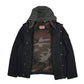 Mens Black Levis Military Hoodie  Coat