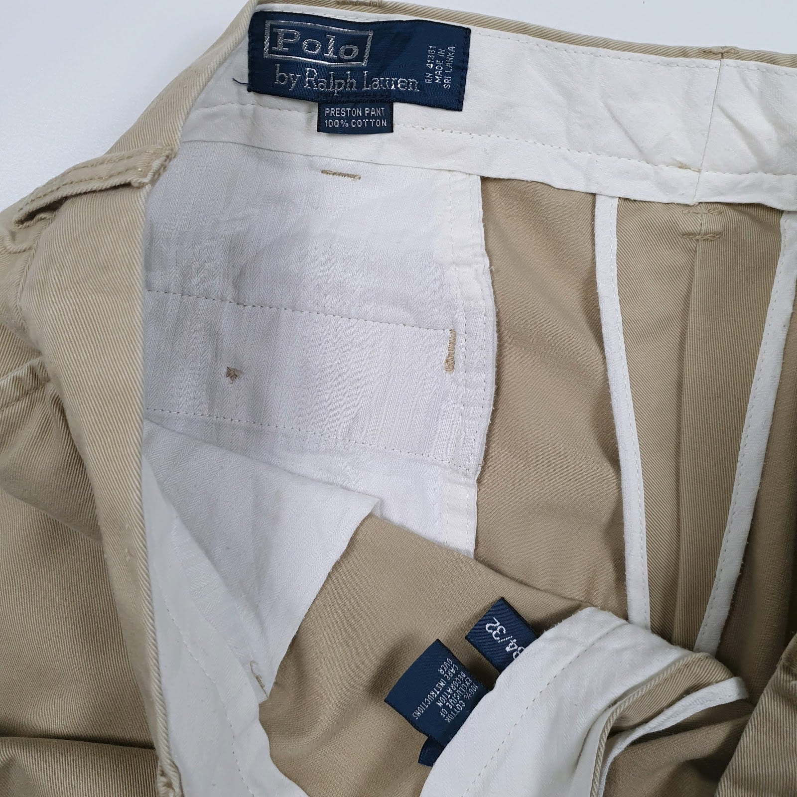 Mens Beige Polo Ralph Lauren Preston Pant  Trousers