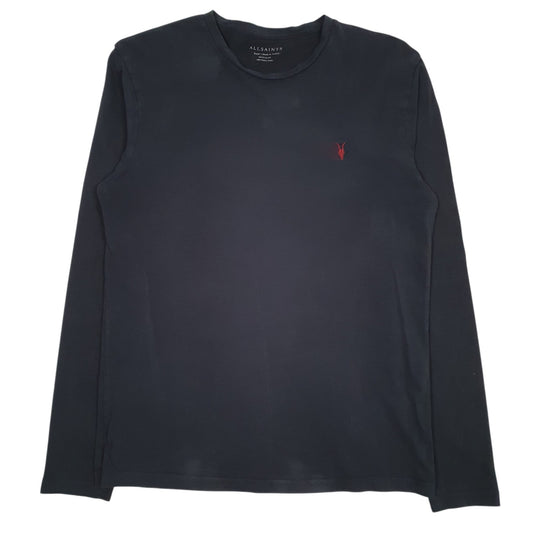 Mens Black All Saints  Long Sleeve T Shirt