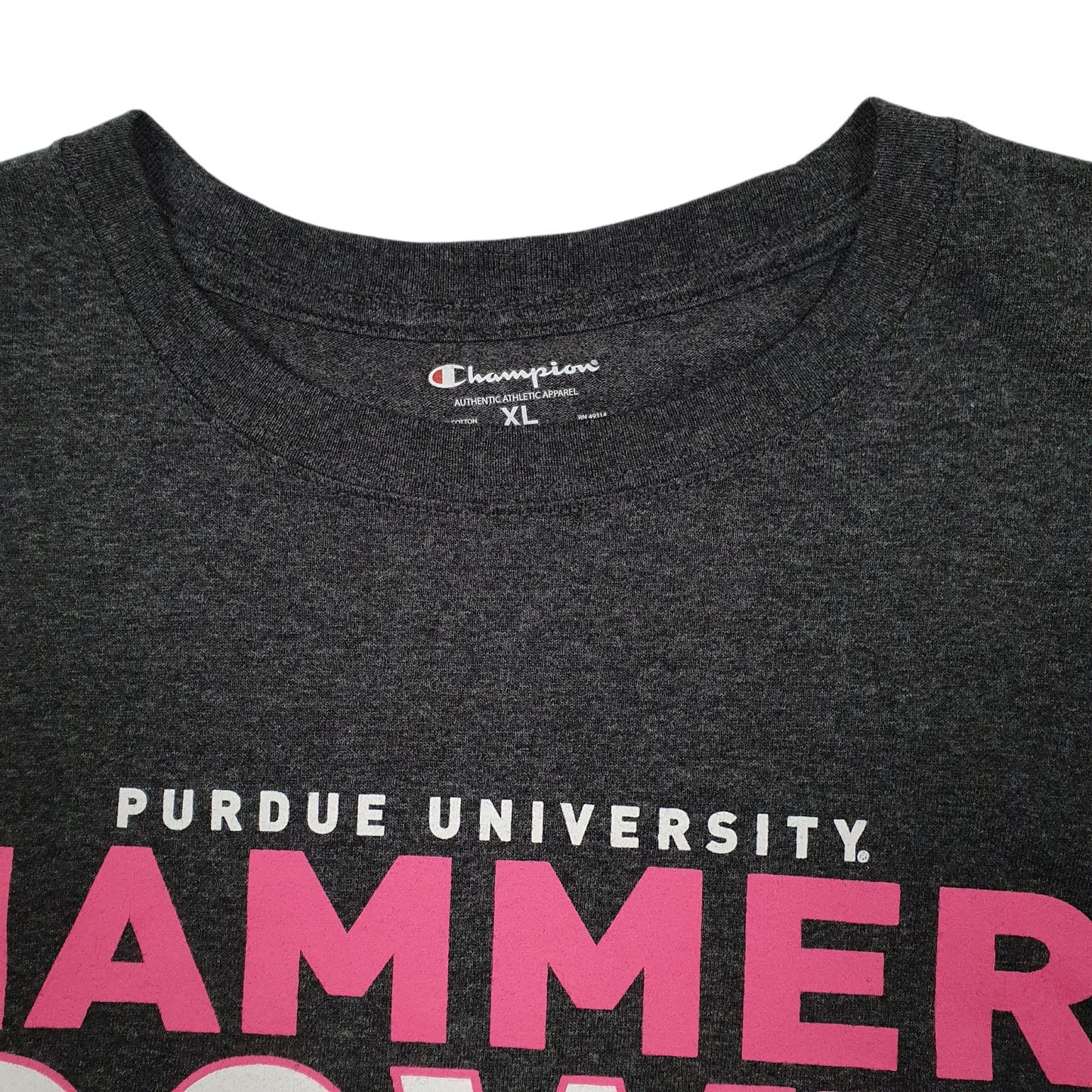 Mens Grey Champion Purdue Univeristy Cancer  T Shirt