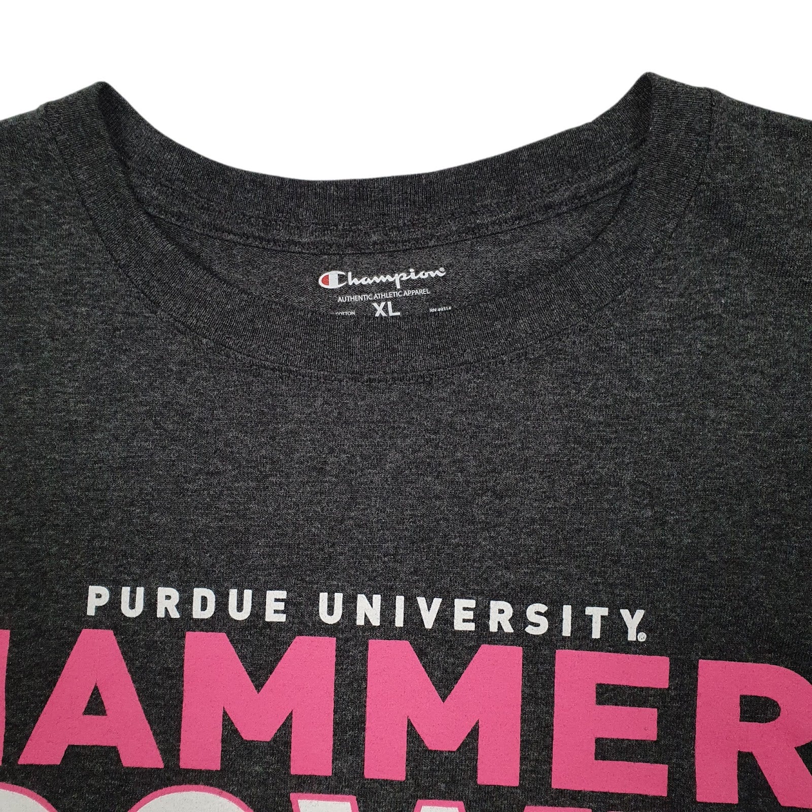 Mens Grey Champion Purdue Univeristy Cancer  T Shirt